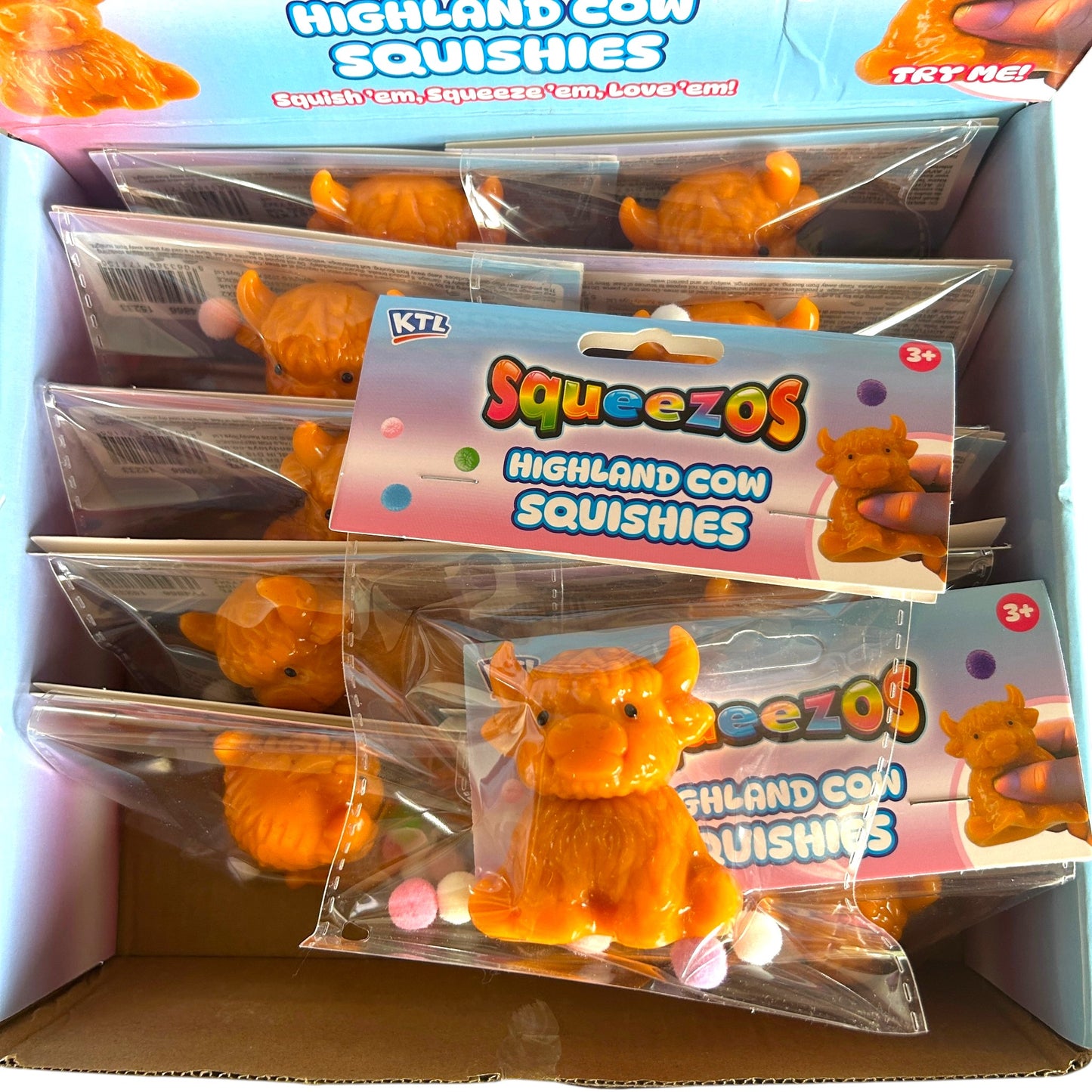 Highland Cow Taba Squish Squishy Squeezos Fidget Sensory Toy