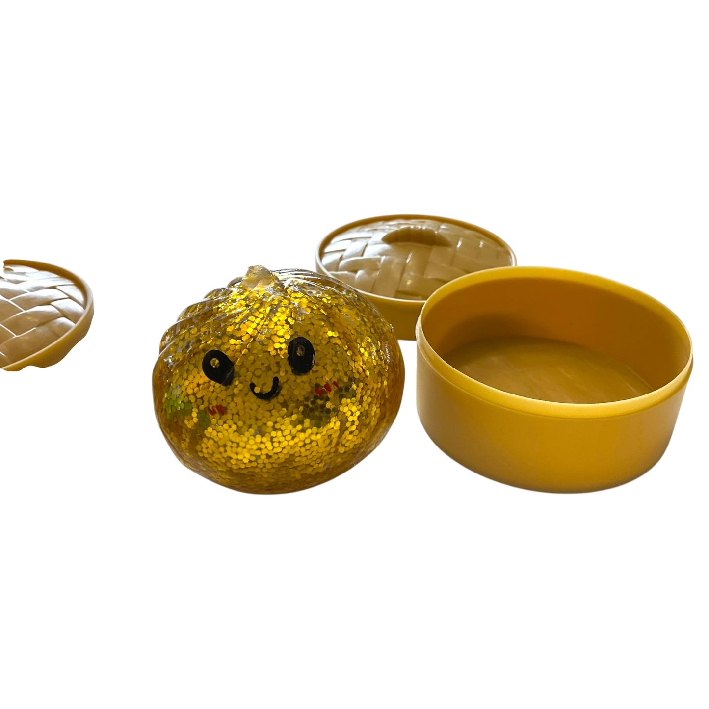 Mini Squishy Glitter Dumpling Squish Toy Orbz Inside- Assorted Colour