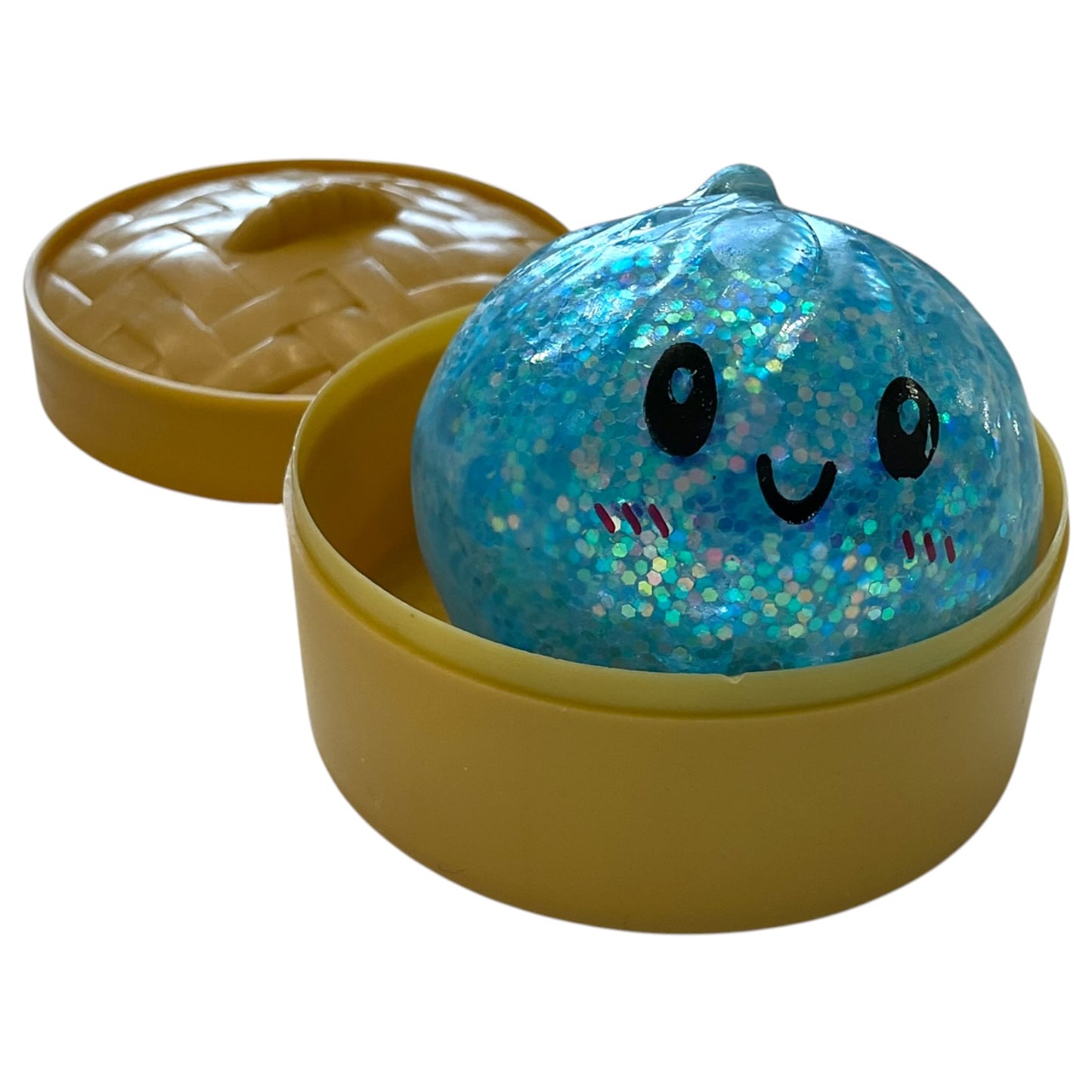 Mini Squishy Glitter Dumpling Squish Toy Orbz Inside- Assorted Colour