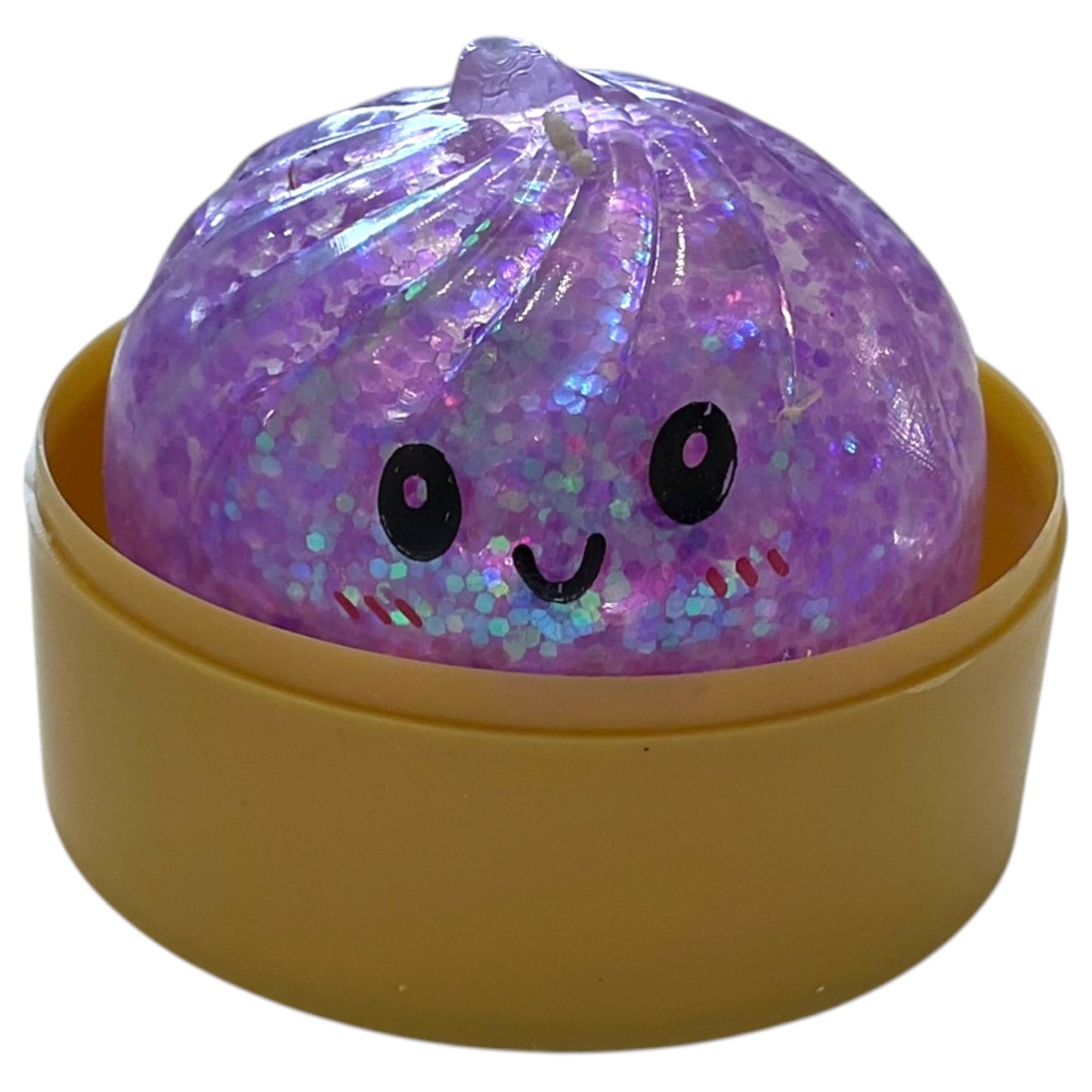 Mini Squishy Glitter Dumpling Squish Toy Orbz Inside- Assorted Colour