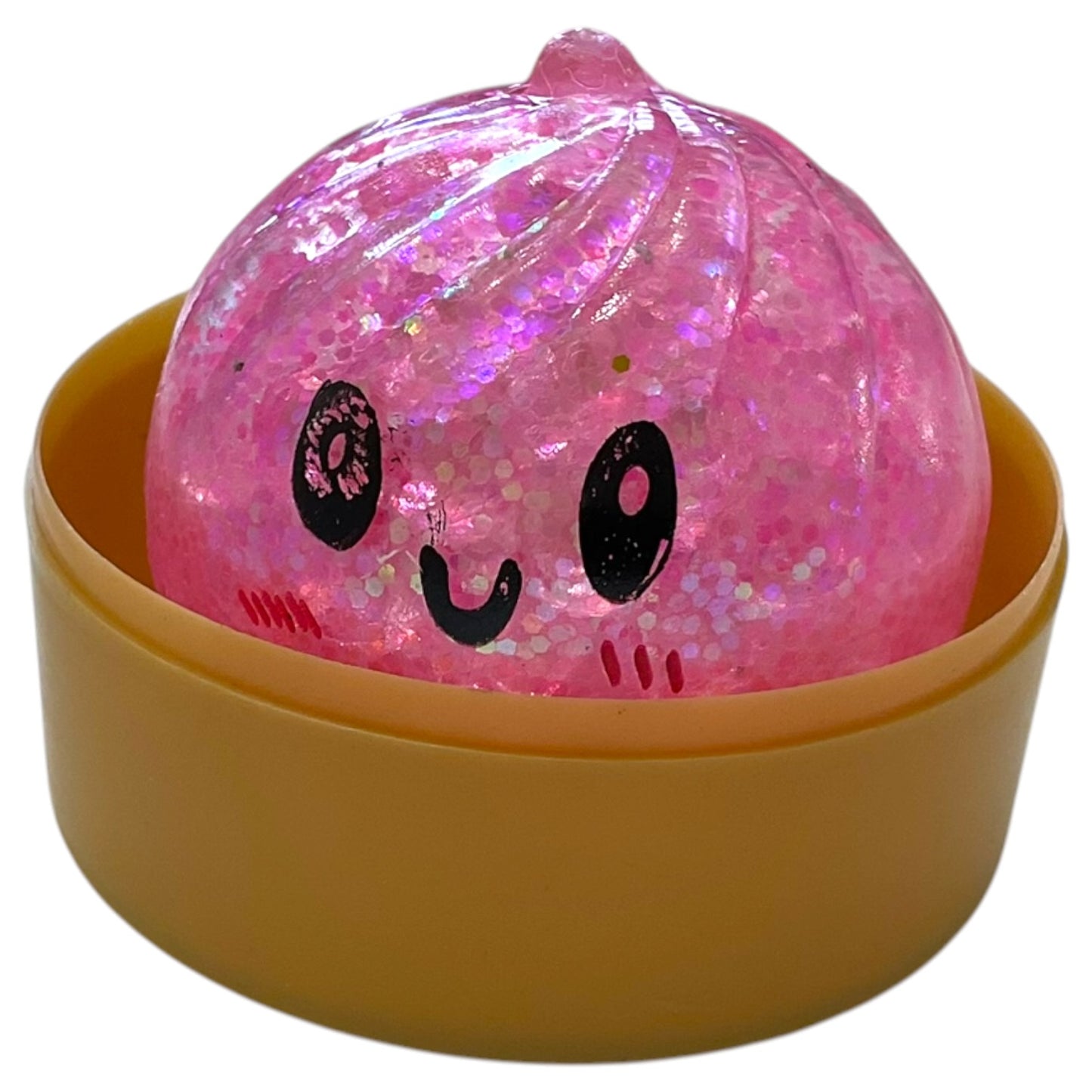 Mini Squishy Glitter Dumpling Squish Toy Orbz Inside- Assorted Colour