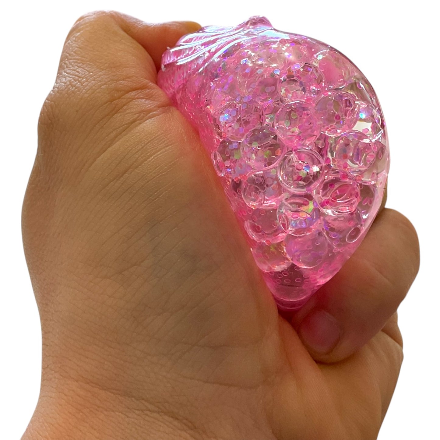 Mini Squishy Glitter Dumpling Squish Toy Orbz Inside- Assorted Colour
