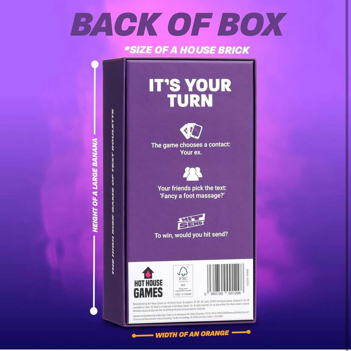 Hit Send Card Game Box Set from KSI & Sidemen, Ultimate Party Game, Challenge Friends with Hilarious Messages, Daring Fun and Unpredictable Outcomes. 300 Cards included