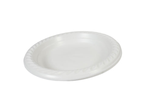 7" Disposable White Plastic Plate Pack Of 25