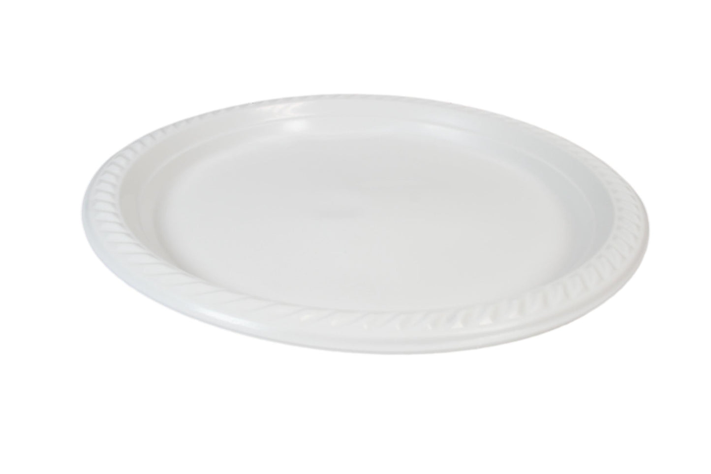 9" Disposable White Plastic Plate Pack of 100 THL2456