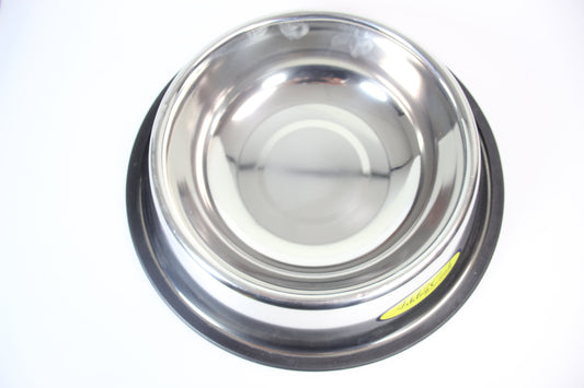Silver Stainless Steel Basic Dog Bowl 1 Piece 270g 30 x 7cm ST9410