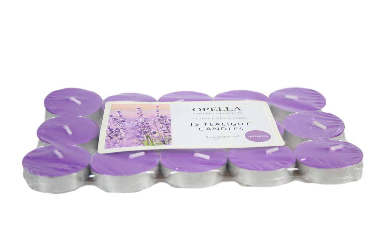 Scented Opella Lavender 12 Tealight Candles 3.5 Hour Burn Time