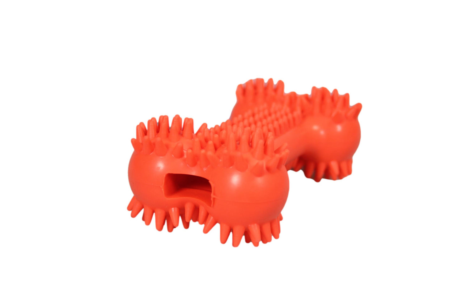 Rubber Spikey Dog Bone Fetching Teething Dog Bone Toy 13 cm Assorted Colours 0062