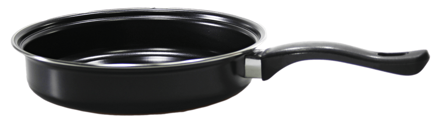 7Pc Cookware Pan Set Carbon Steel Non Stick Glass Lid 6645