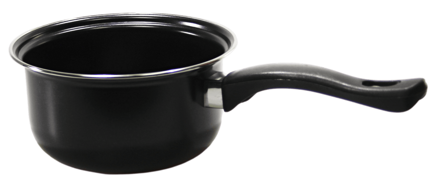 7Pc Cookware Pan Set Carbon Steel Non Stick Glass Lid 6645