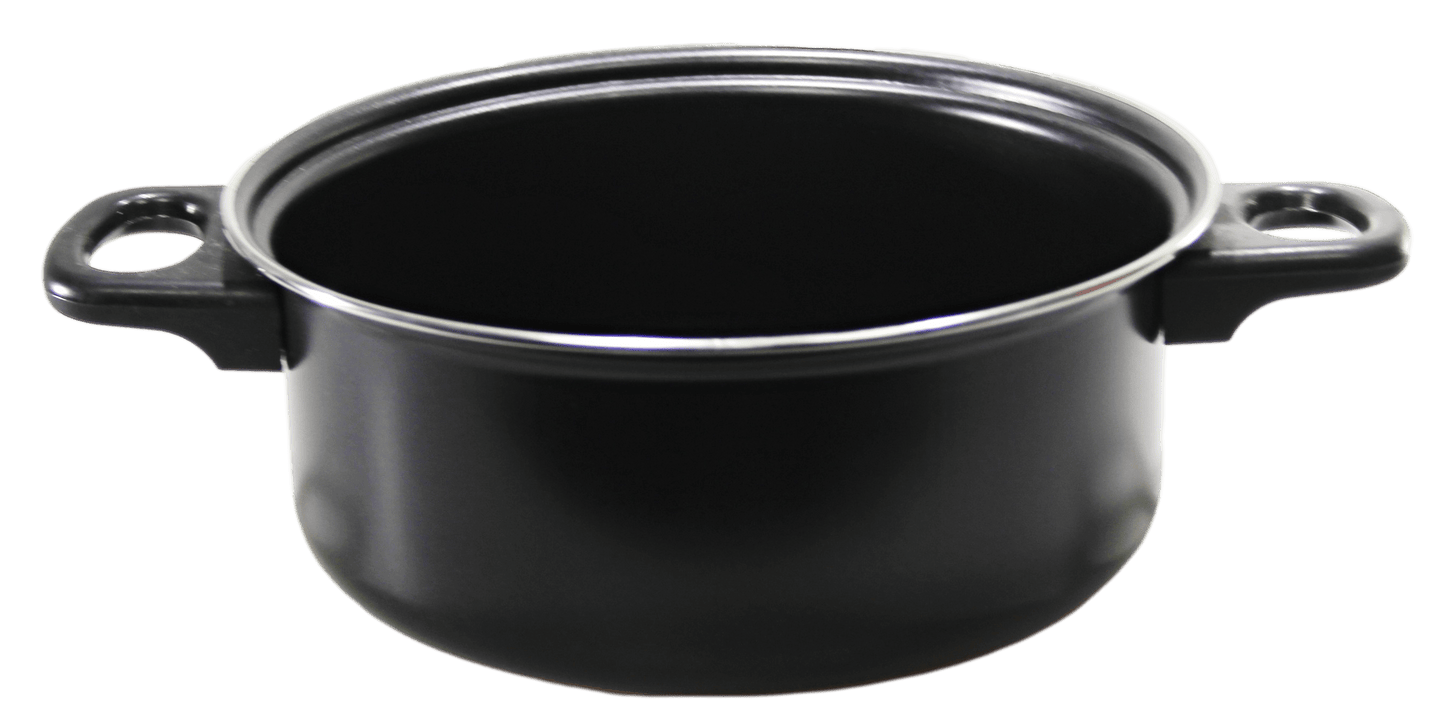7Pc Cookware Pan Set Carbon Steel Non Stick Glass Lid 6645