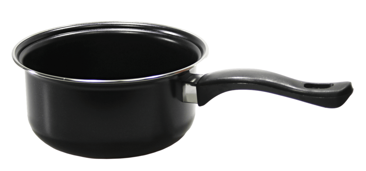 7Pc Cookware Pan Set Carbon Steel Non Stick Glass Lid 6645
