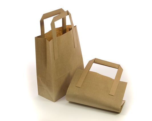 225 Pieces Dura Kraft Brown SOS Paper Carrier Bag Jumbo 530 x 390 x 160 mm 35160