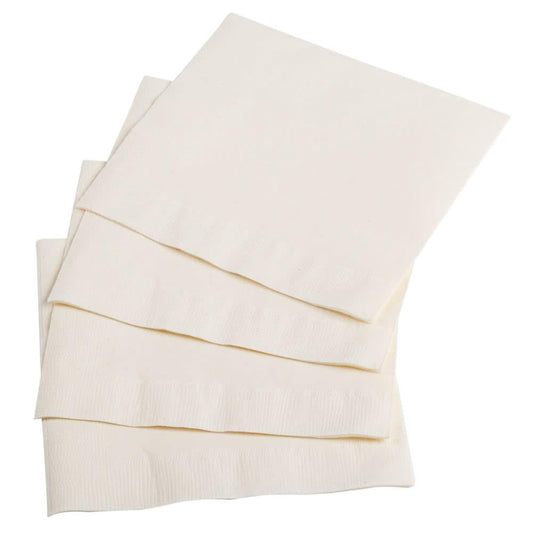 100 Pack Tableware Soft Party Paper Napkins Ivory