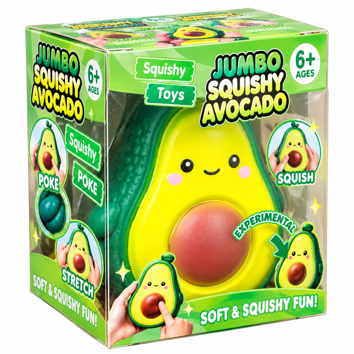 XXL Jumbo Avocado Squishy Fidget Squish Sensory Toy