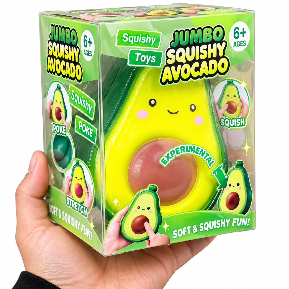 XXL Jumbo Avocado Squishy Fidget Squish Sensory Toy