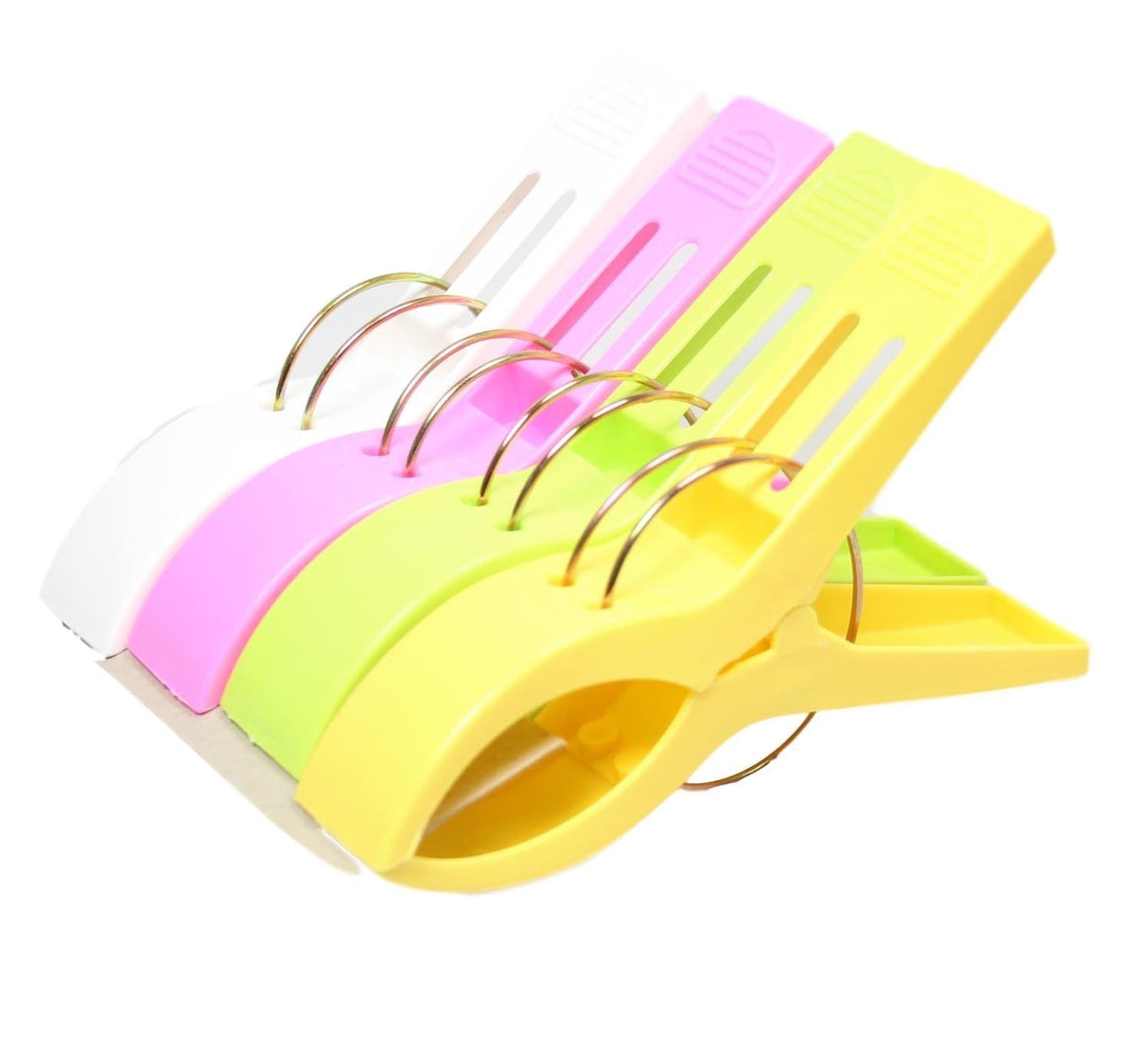 Jumbo Plastic Laundry Clothes Washing Pegs Clips Pack Of 4 Assorted Colours