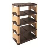 Rattan Eco Plastic Shoe Storage Rack 5 Tier K0756