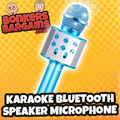 Karaoke Bluetooth Speaker Microphone - Blue