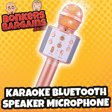 Karaoke Bluetooth Speaker Microphone - Rose Gold