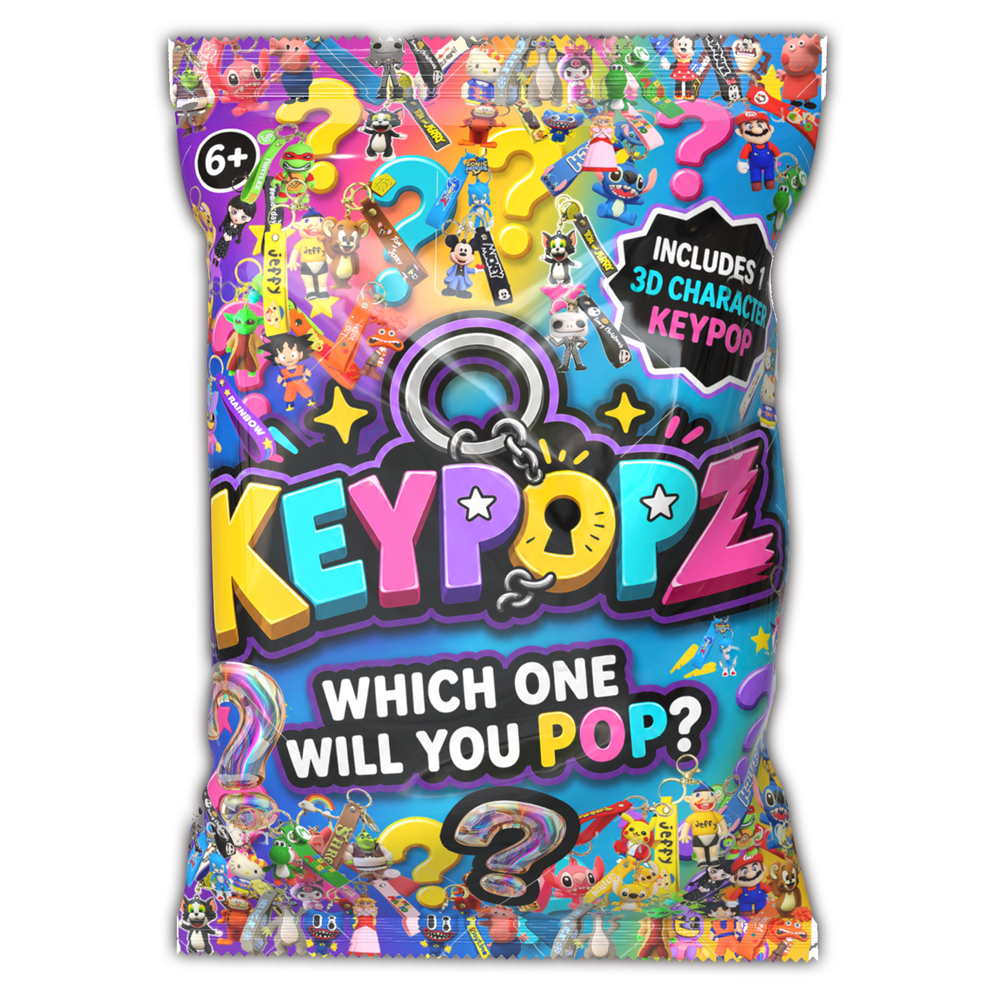 KeyPopz - 1 Character KeyPopz Keychain Inside