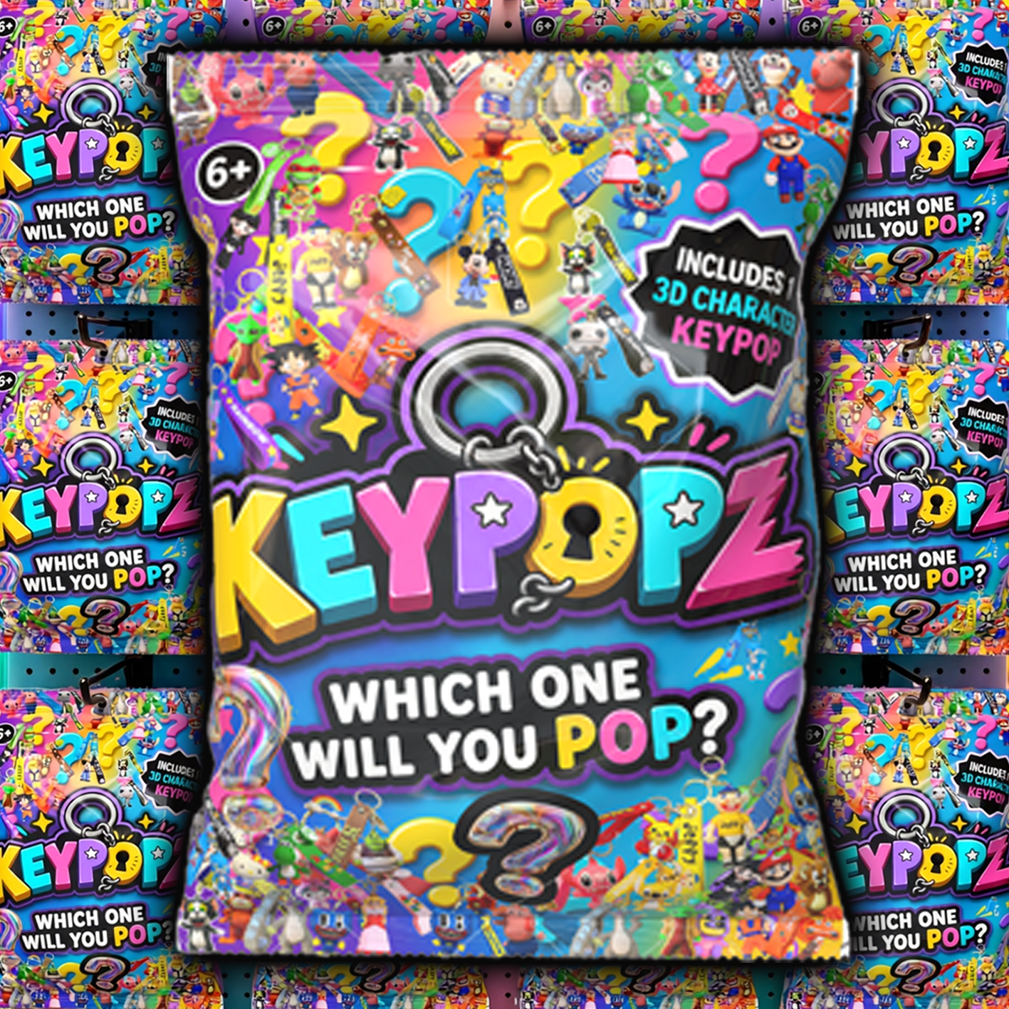KeyPopz - 1 Character KeyPopz Keychain Inside