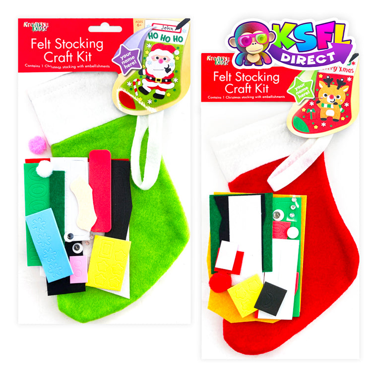 Felt Stocking Craft Kit Twin Pack