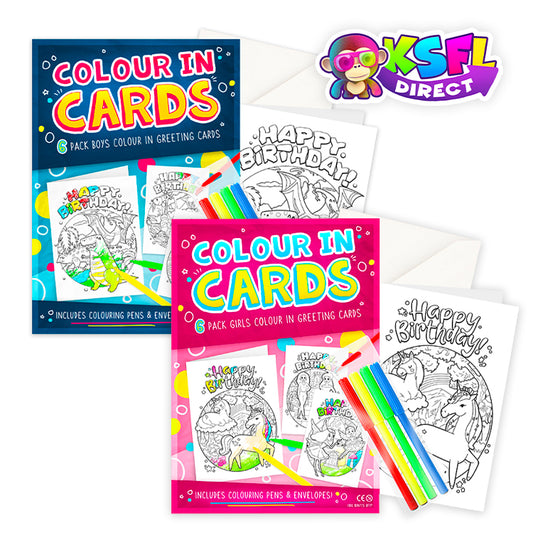 Colour In Greetings Card Packs x 12 Packs ( BULK BUY )