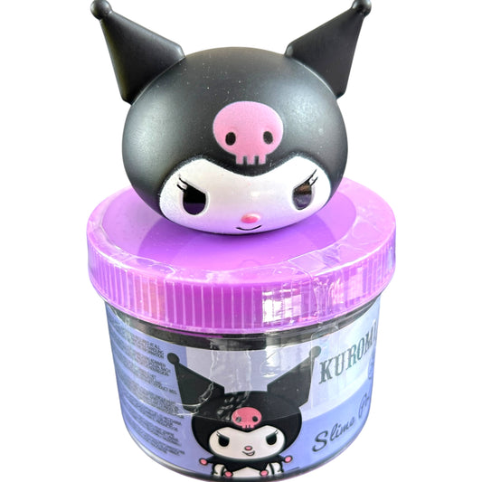 Kuromi Fluffy Slime Pot - 2 Colours Inside & Character Charm