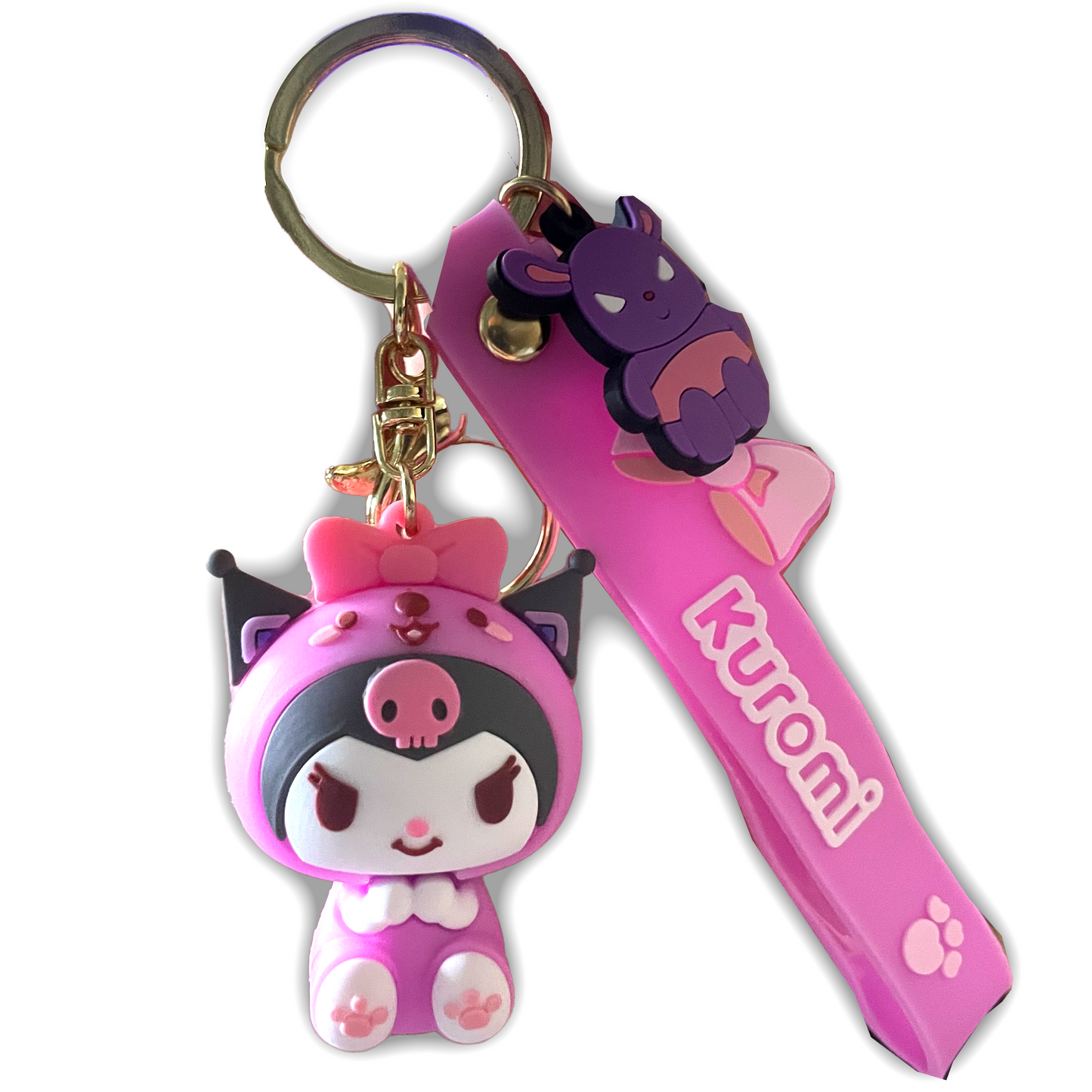 Kuromi 3D Silicone Keychain Keyring Pendant