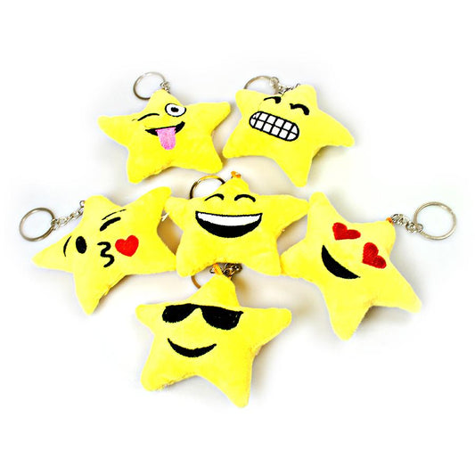 Key Chain Emoji Stars Assorted Designs 4959