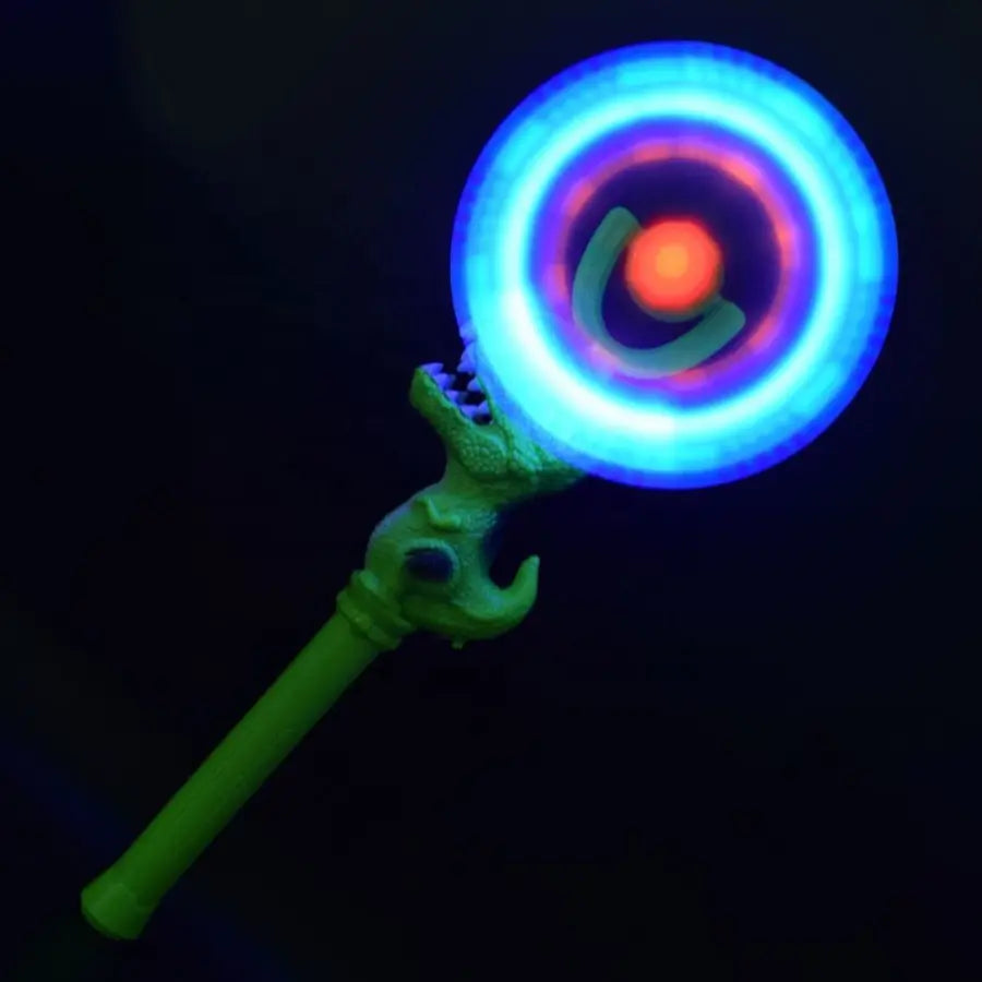 Light Up Dinosaur Spinning Windmill Wand - 2 Colours