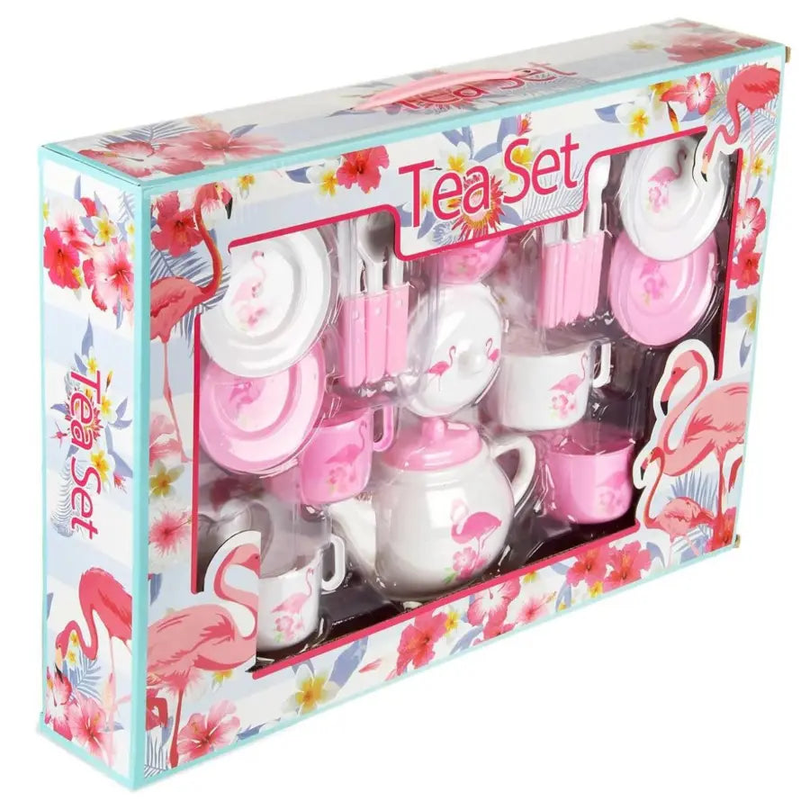 Pretend Play Tea Set Pink Flamingo