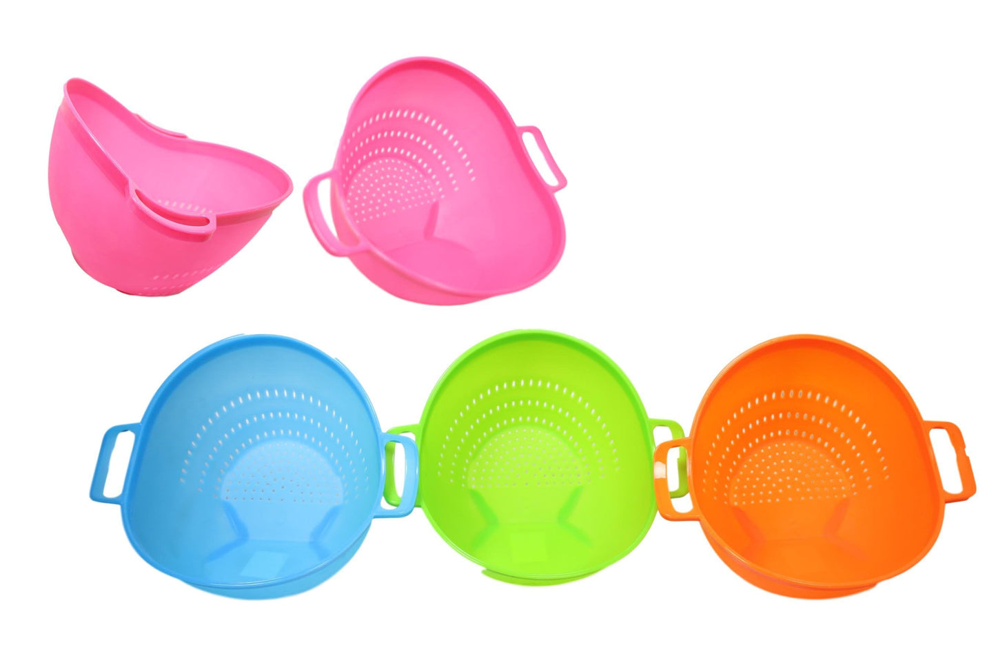 Kitchen Multipurpose Use Strainer Drainer Plastic 3 Colours 22cm x 18cm 5062