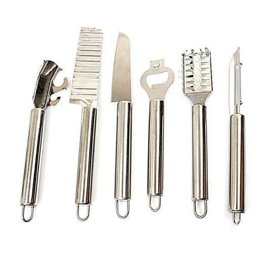 Metal Kitchen Cooking Utensil Set with Holder Set of 7 4945