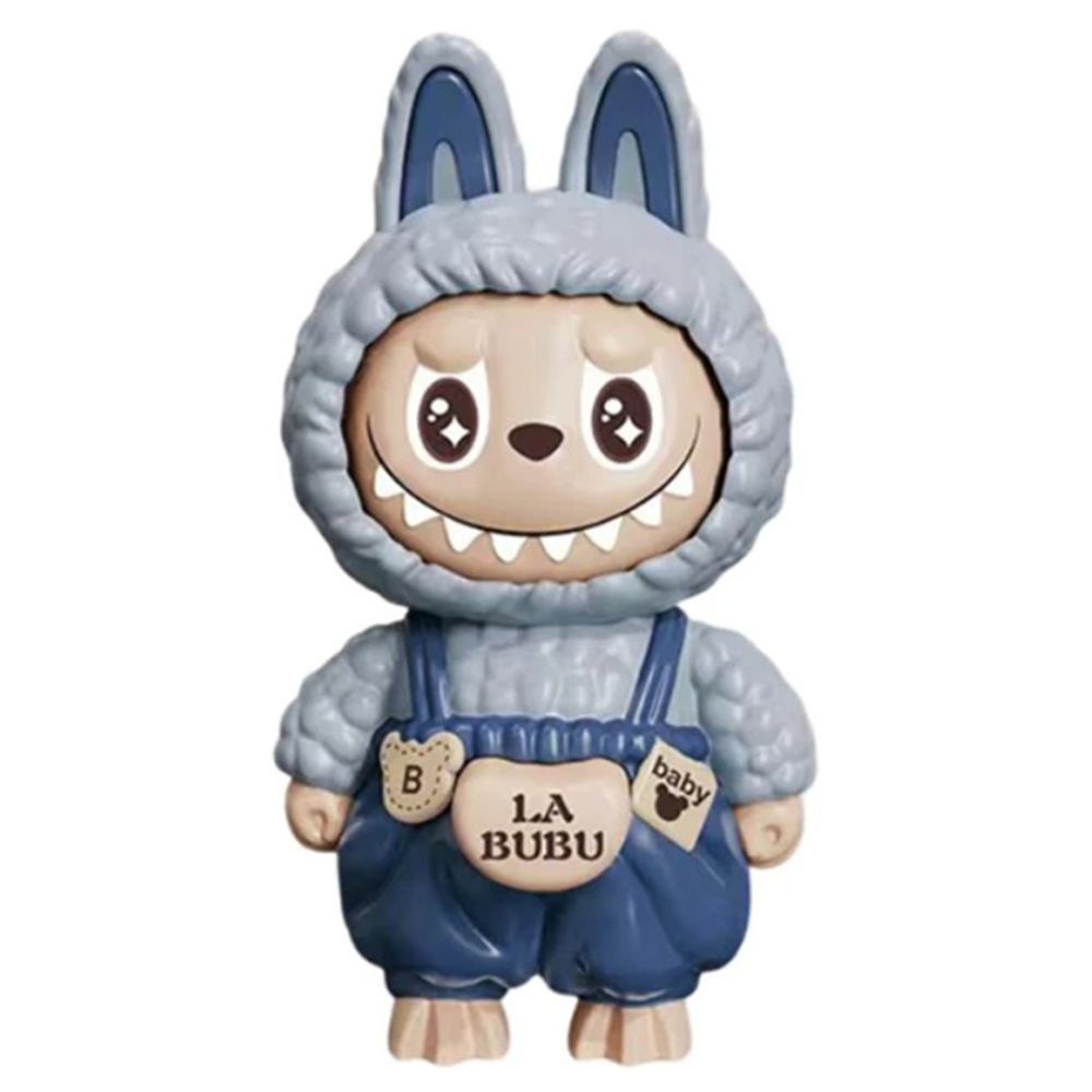 Labubu Face Changing Spinning Fidget Sensory Keychain Keyring Pendant Toy - Blue