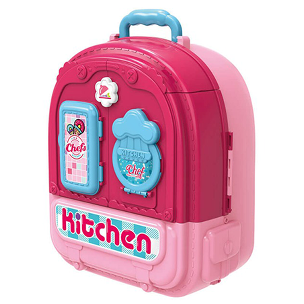 3 in 1 Kitchen Chef PlaySet & Backpack - Pink
