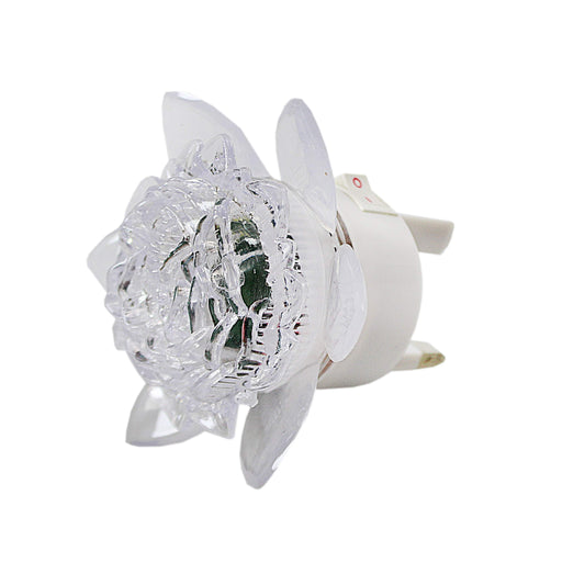 LED Plug In Floral Light Up Night Light 3 Beautiful Colours 2585