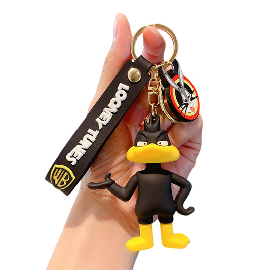Looney Tunes 3D Silicone Keychain Keyring Pendant - Daffy Duck