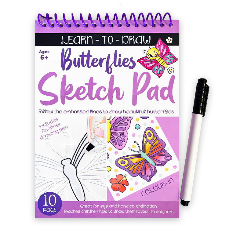 Butterflies Learn To Draw Sketchpad Set