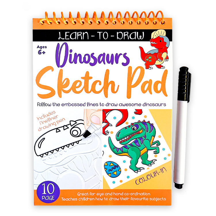 Dinosaurs Learn To Draw Sketch Pad Set