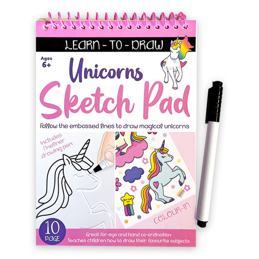 Unicorns Learn To Draw Sketch Pad Set