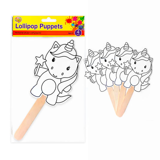 Unicorn Lollypop Puppets (pk 4)