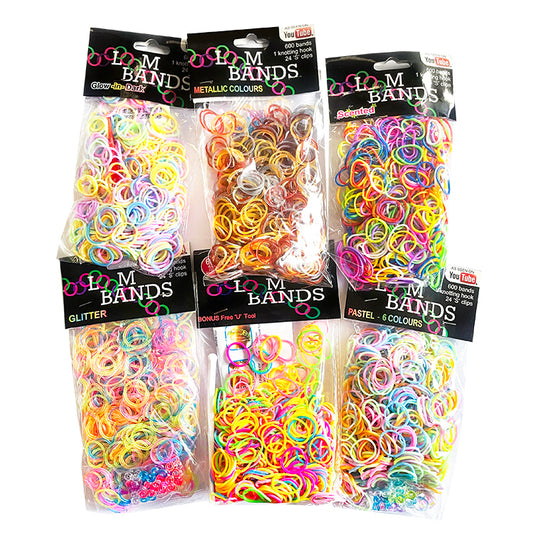 600 Pack Loom Bands x 36 ( BULK BUY SPECIAL )