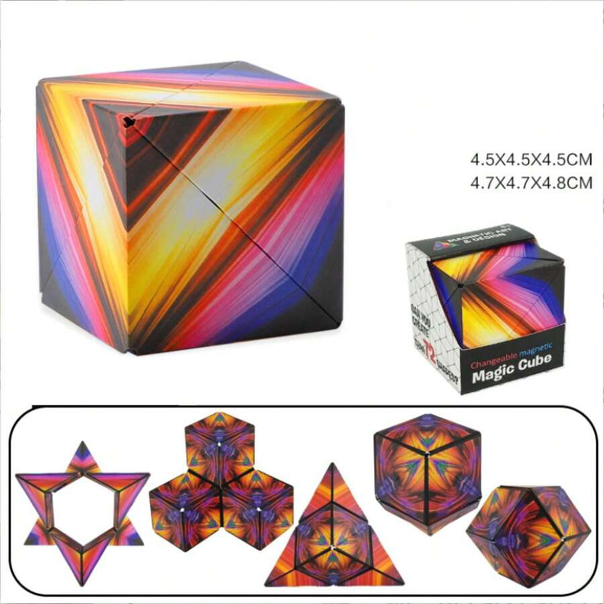 3D Magnetic Puzzle Cube - Create 72 Shapes