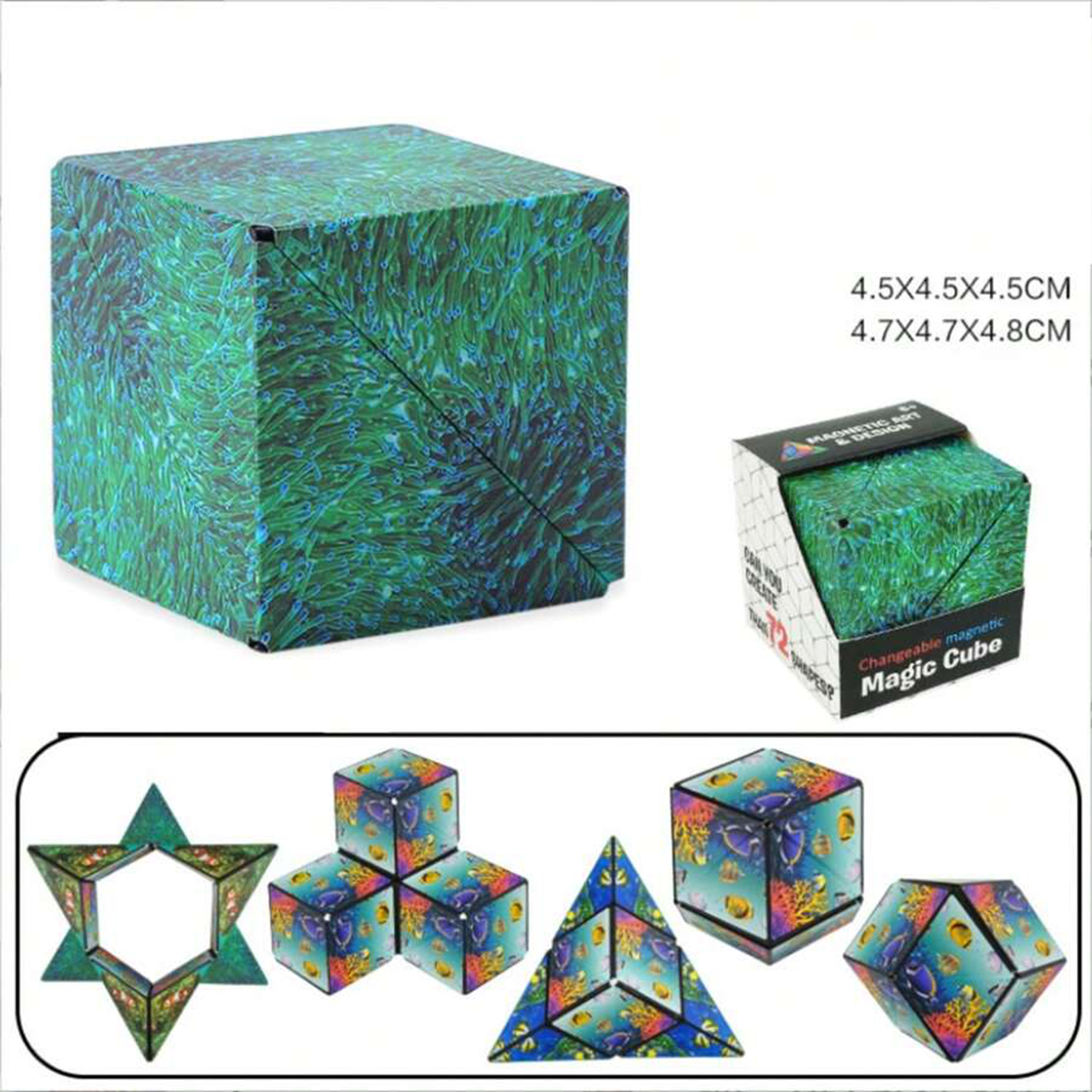 3D Magnetic Puzzle Cube - Create 72 Shapes