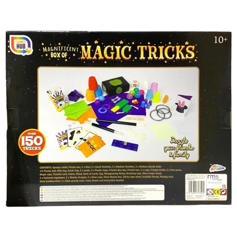 Magnificent Box of Magic Tricks - Ultimate Magician Set for Kids Beginners Magic Show with over 150 Tricks