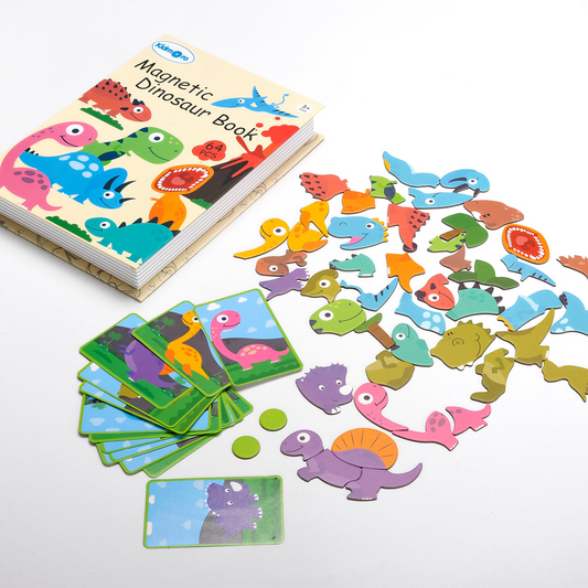 Magnetic Book - Dinosaur Edition - 16 Cards & 48 Magnets