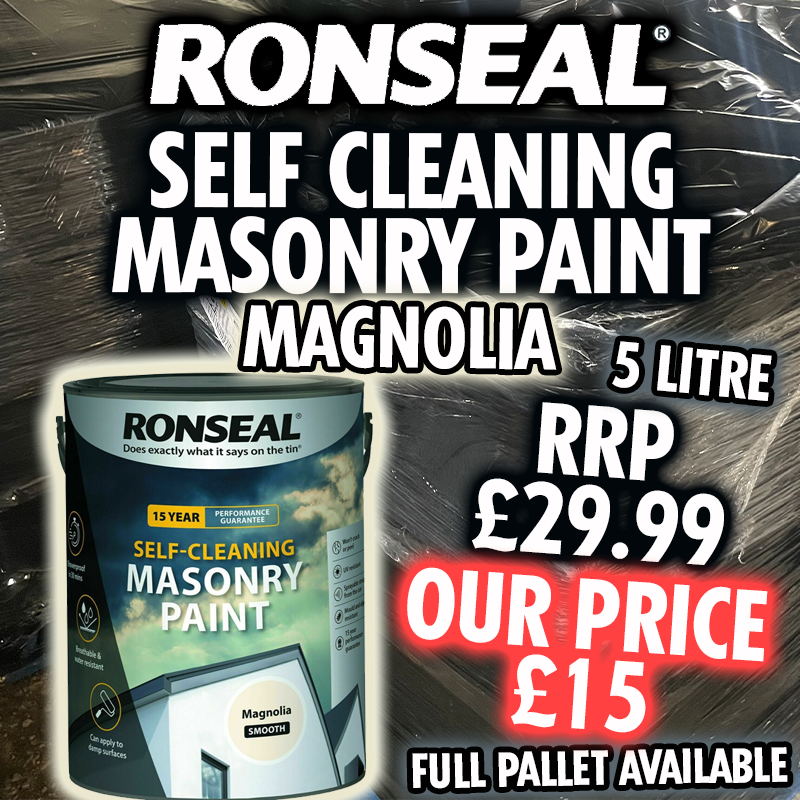 Ronseal Self Cleaning Masonry Paint -5 Litre - 50% Off RRP!