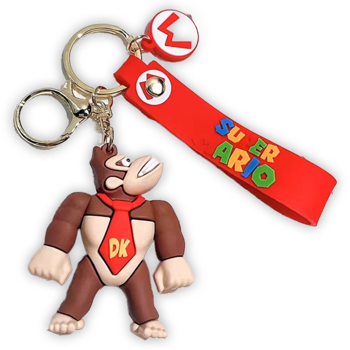 Donkey Kong 3D Silicone Keychain Keyring Pendant